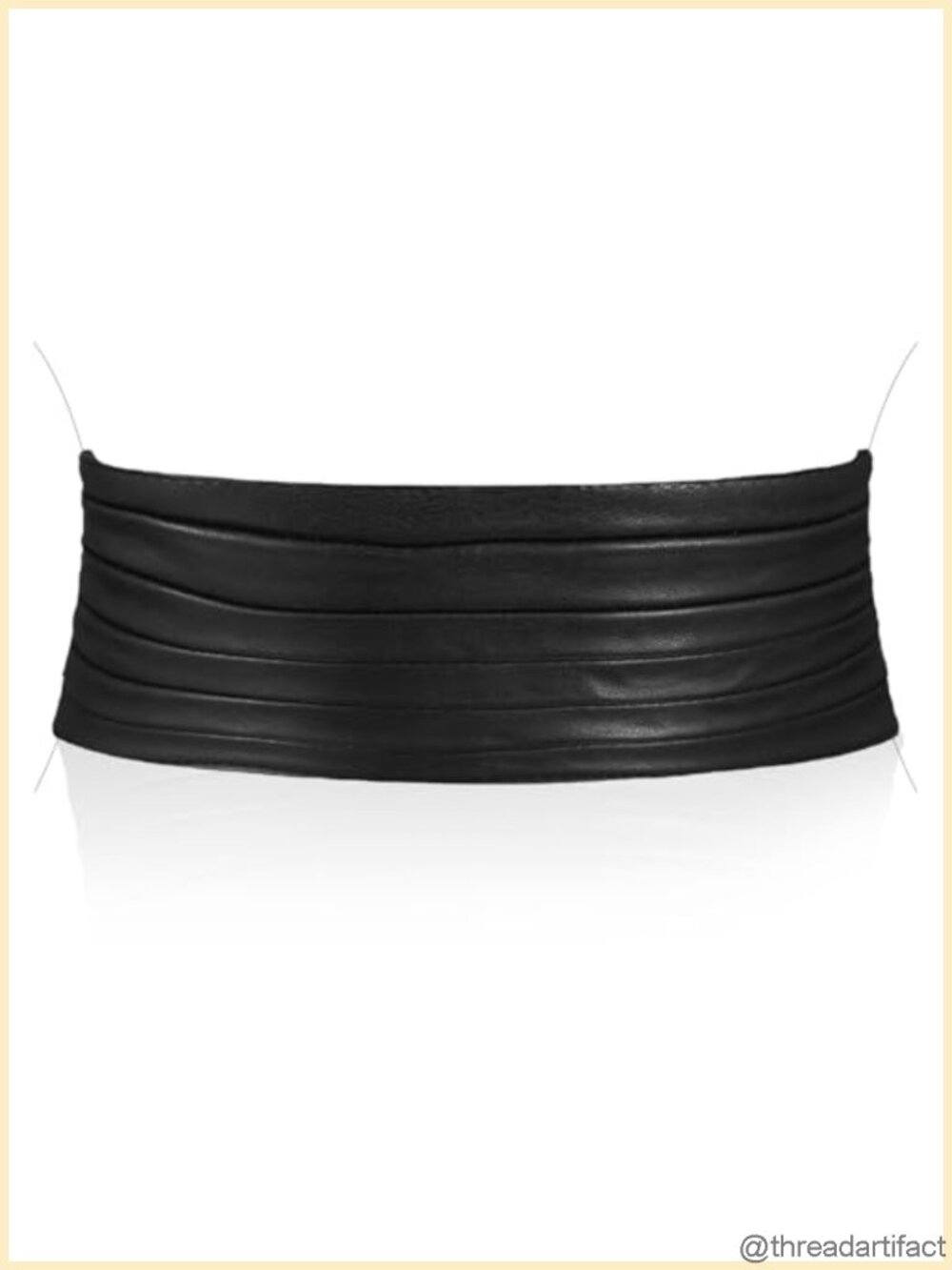 Wide Elastic Corset Belt Faux Leather Vintage Waist Belt